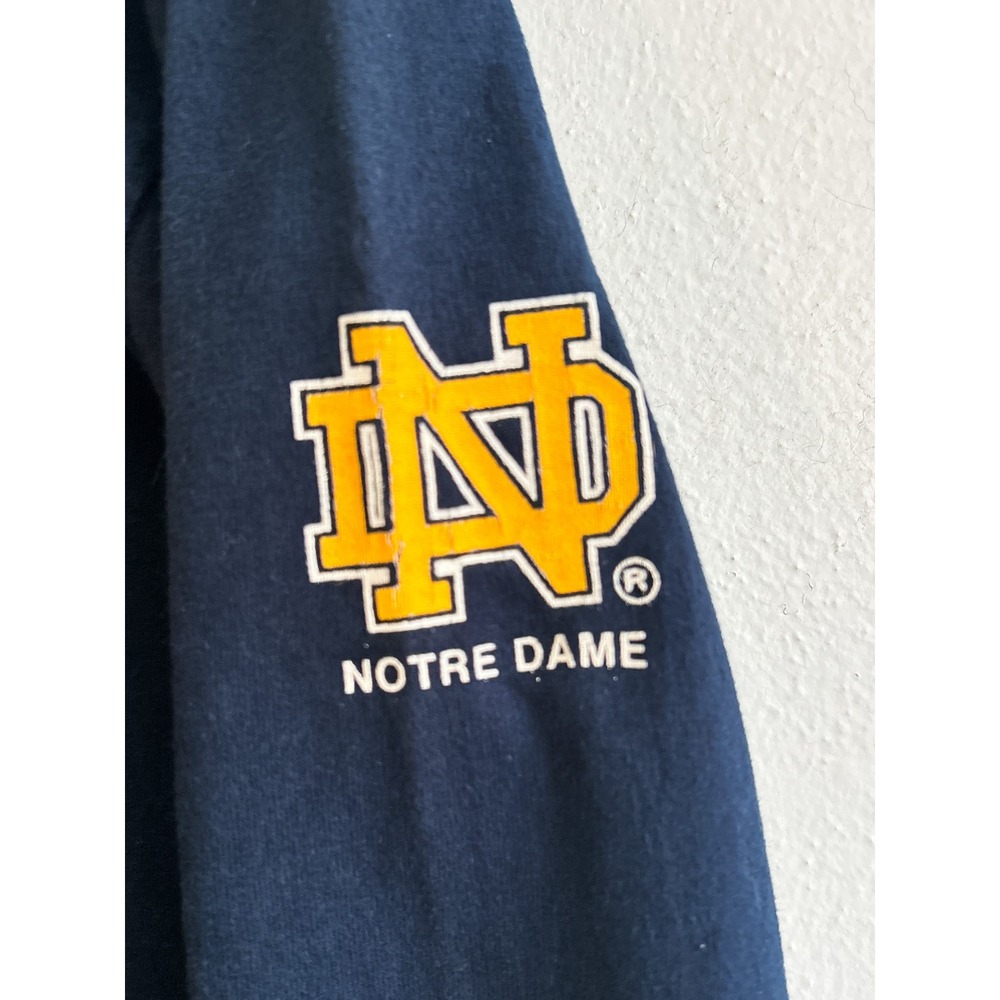 Vintage Galt Sand XXL Notre Dame Fightin Irish Long Sleeve Lou Holtz‎ Era Jersey - Picture 4 of 6